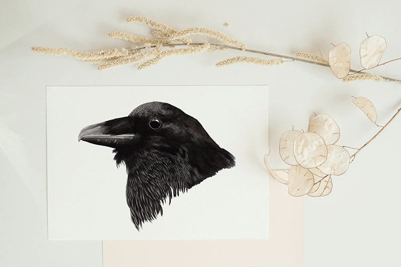 Raven art print